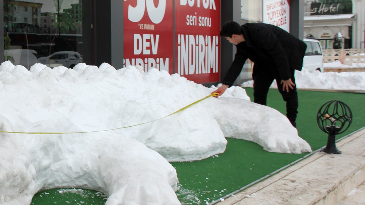 Yapımı 6 saat sürdü 11 metre uzunluğunda! Sivas'ta görenler dönüp yeniden baktı haberi