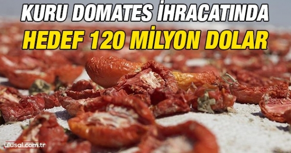 Kuru domates ihracatında amaç 120 milyon dolar haberi