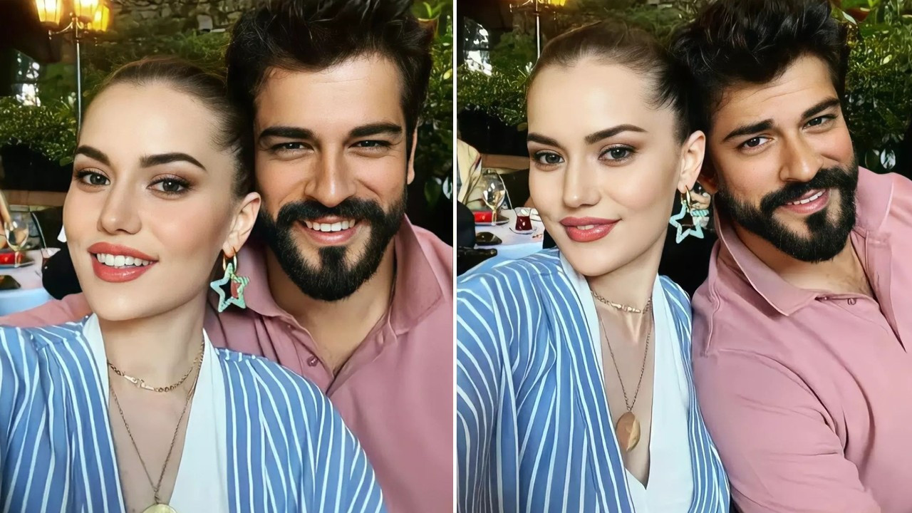 Fahriye Evcen ve Burak Özçivit'ten mutluluk pozları