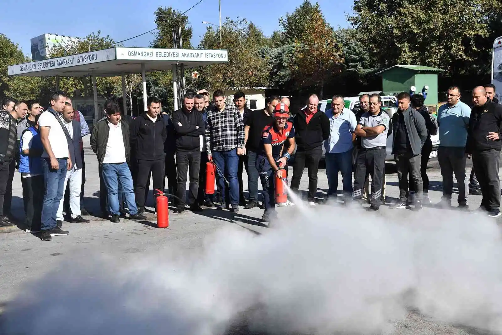Osmangazi Belediyesi’nde yangın tatbikatı