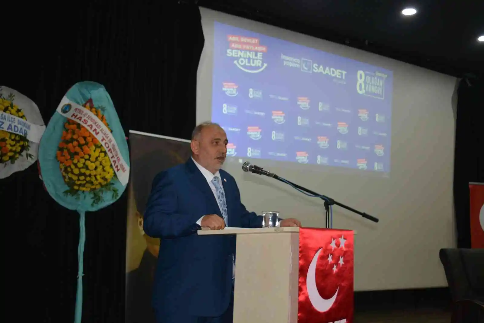 Saadet Partisi Aliağa İlçe Başkanlığına yeniden Mahmut Koç seçildi