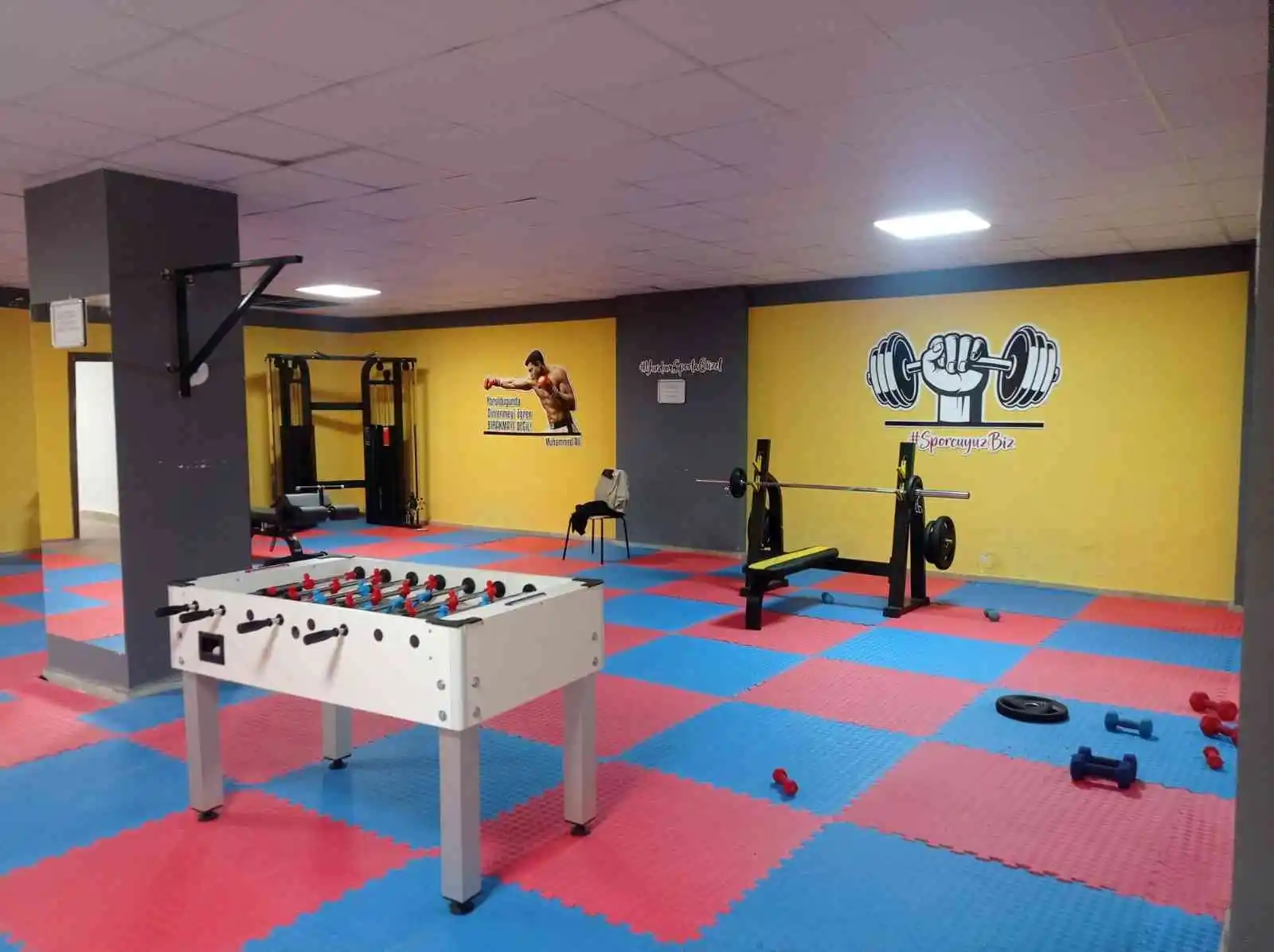 Yurtlarda spor ve sosyal alanları geliştirildi