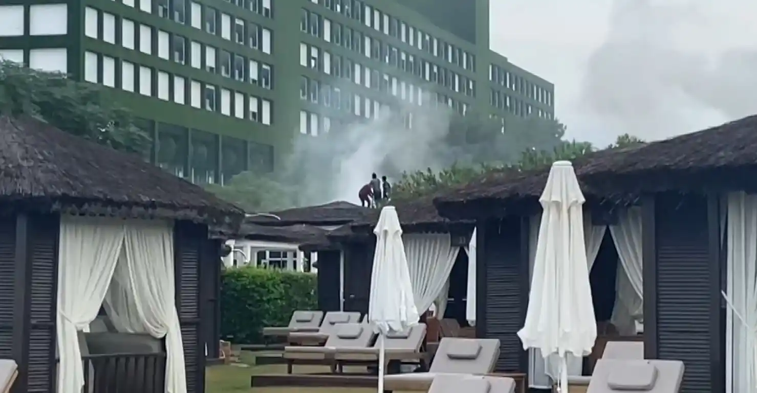 5 yıldızlı otelin restoranı yangında küle döndü