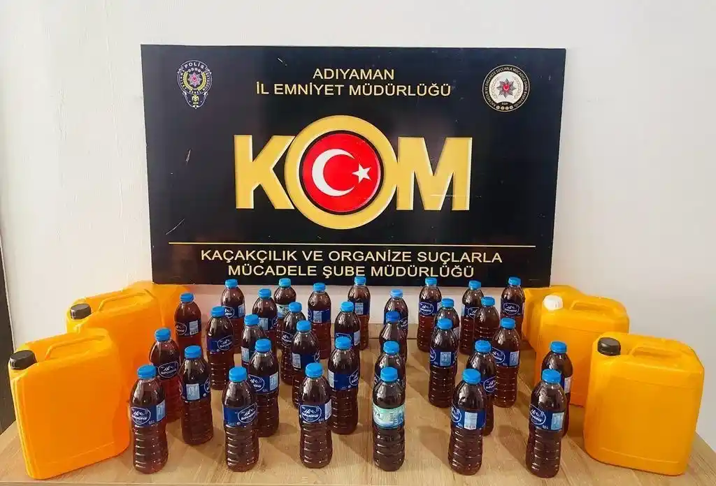 Adıyaman'da kaçak alkol ele geçirildi