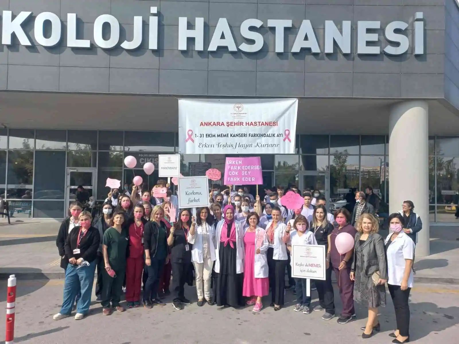 Ankara Şehir Hastanesi’nde ’Meme Kanseri Farkındalık Etkinliği’ düzenlendi