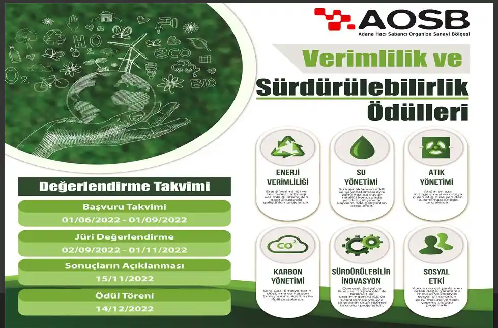 AOSB'den verimlilik ve sürdürülebilirlik ödülleri