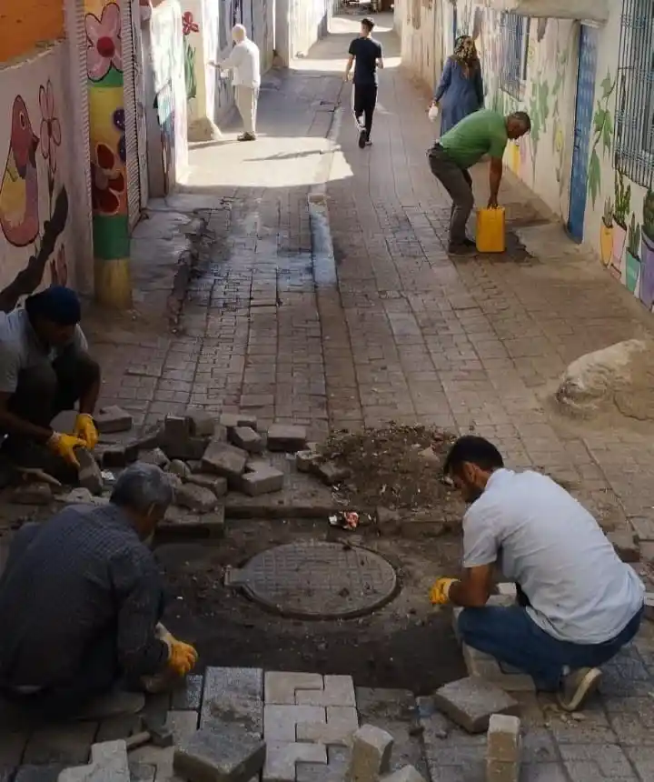 Bağlar Belediyesi üst yapı çalışmalarına devam ediyor
