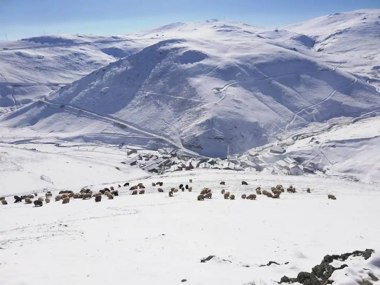 Bayburt ve Erzincan’ın yüksek kesimlerine kar yağdı