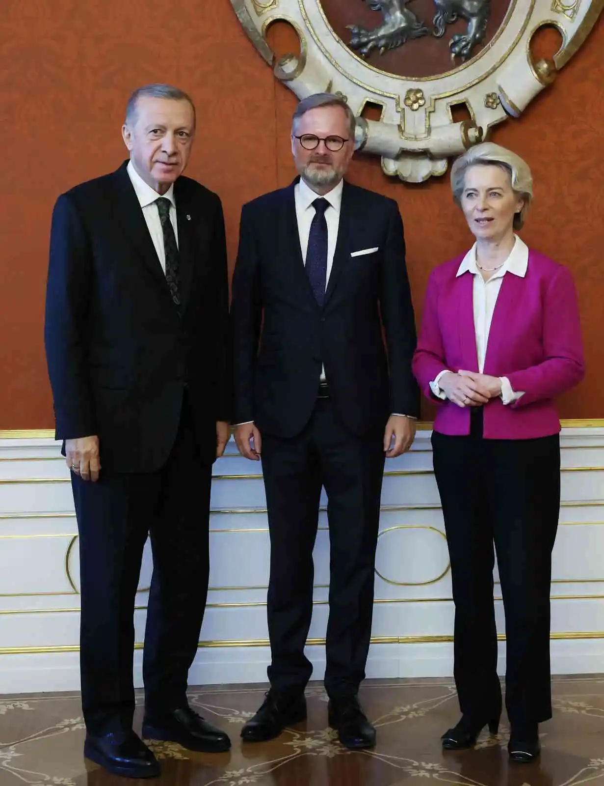 Cumhurbaşkanı Erdoğan, AB Komisyonu Başkanı Leyen ve Çekya Başbakanı Fiala ile görüştü