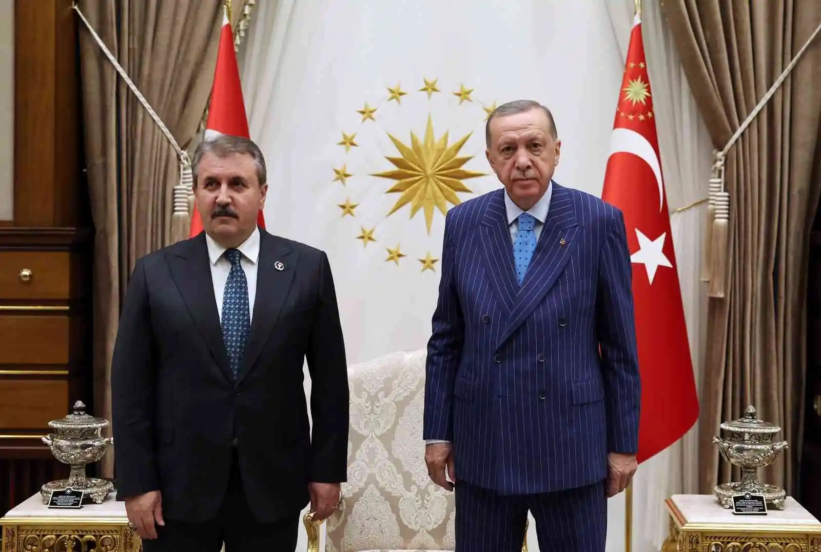 Cumhurbaşkanı Erdoğan, BBP Genel Başkanı Destici'yi kabul etti
