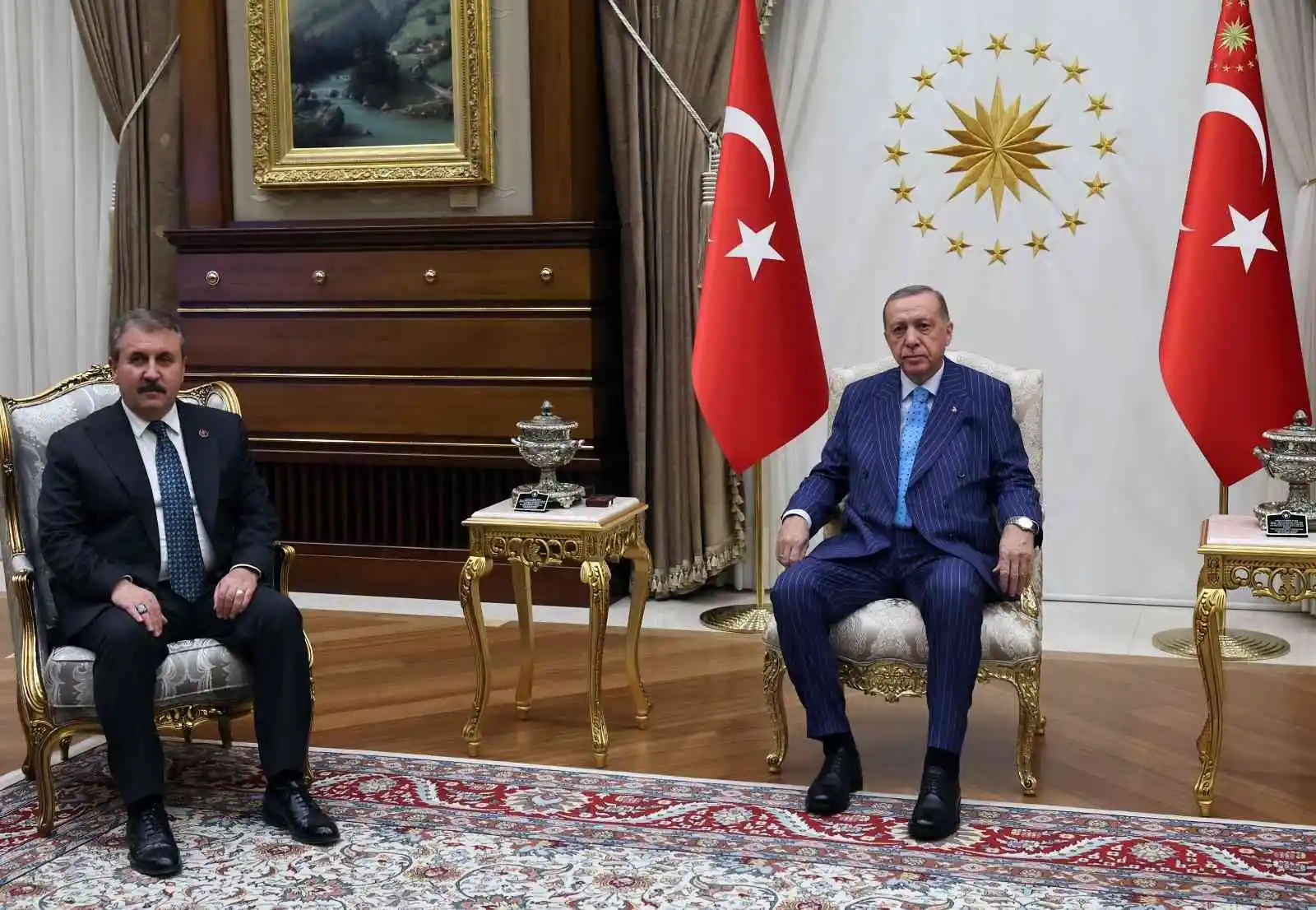 Cumhurbaşkanı Erdoğan, BBP Genel Başkanı Destici’yi kabul etti
