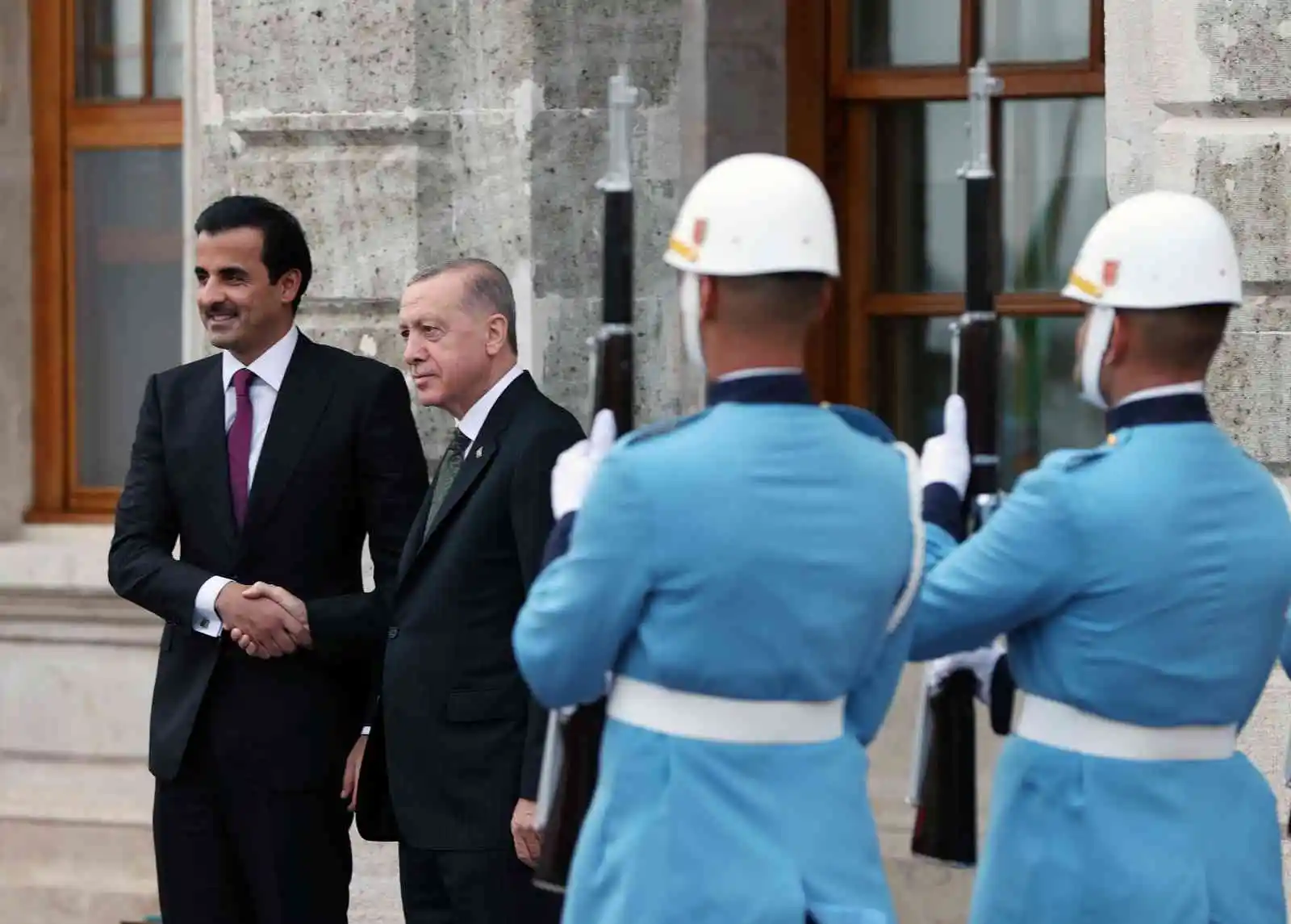 Cumhurbaşkanı Erdoğan, Katar Emiri Şeyh Temim bin Hammed Al Sani ile görüştü