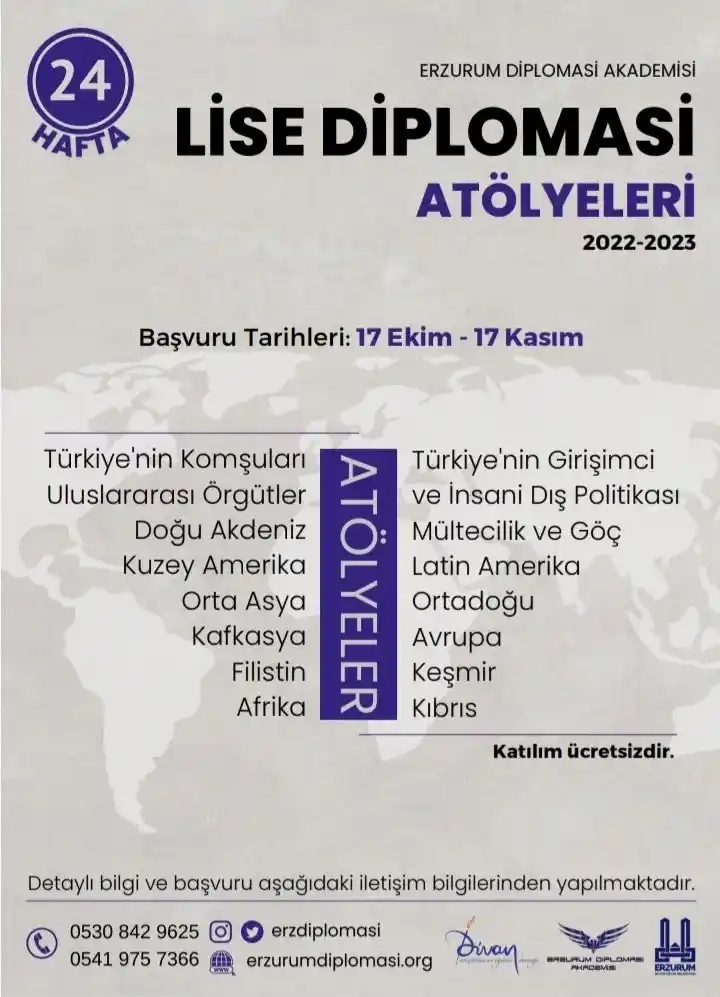 Erzurum diplomasi akademisi çalışmalarına başlıyor