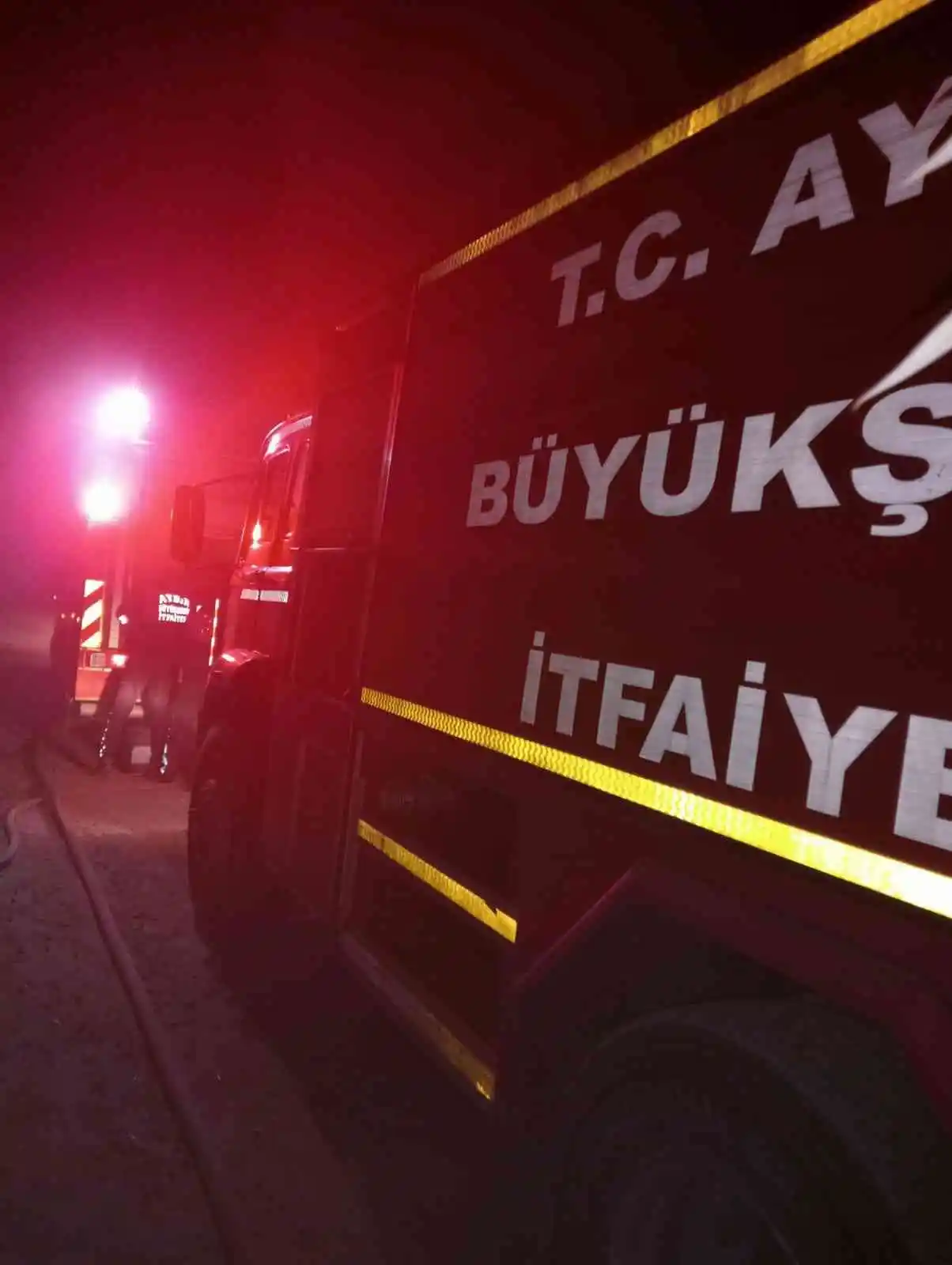Hayvan damındaki yangın söndürüldü