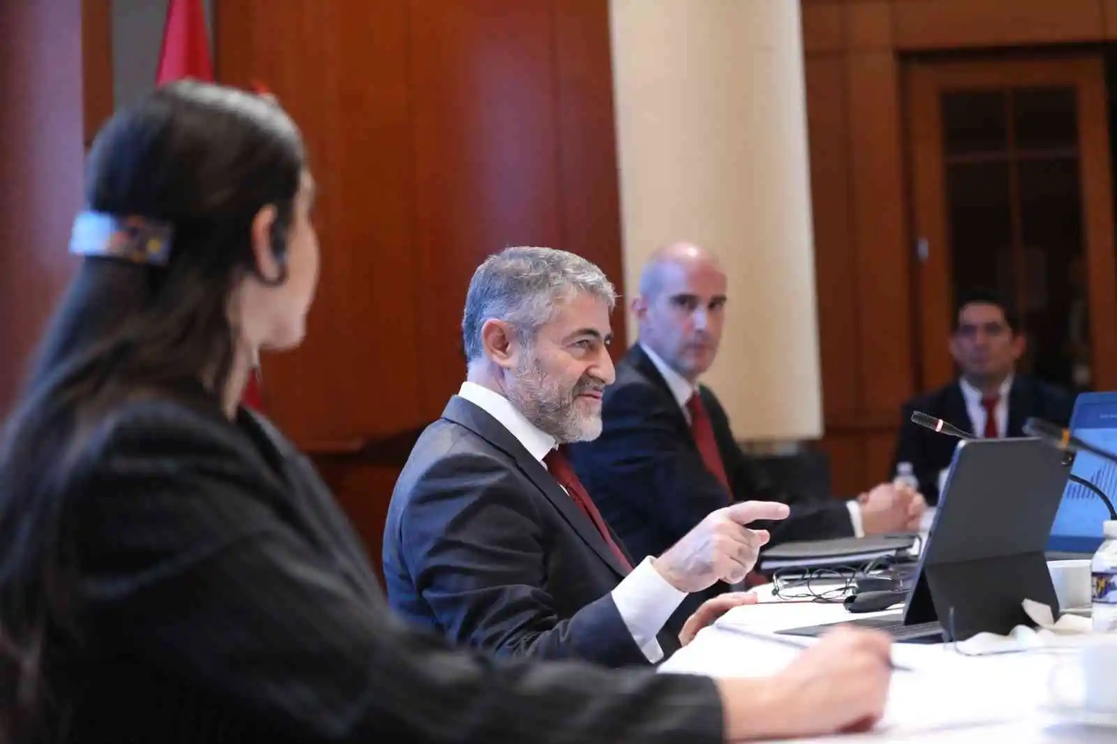 Hazine ve Maliye Bakanı Nebati’den ABD-Türkiye İş Konseyi temsilcileri ile toplantı