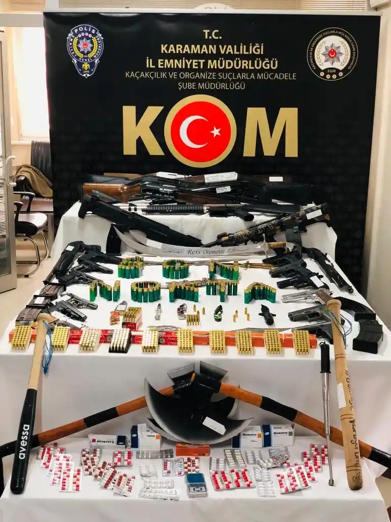 Karaman’daki suç örgütü operasyonunda 10 şüpheli tutuklama