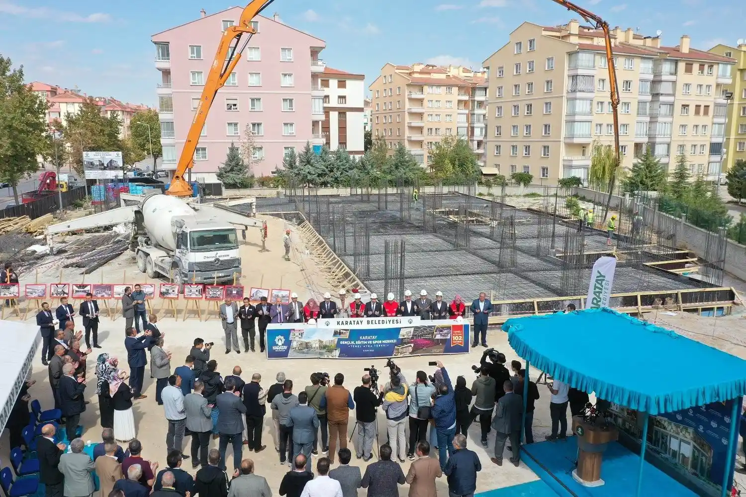 Karatay'da 60 milyon liralık merkezin temeli atıldı
