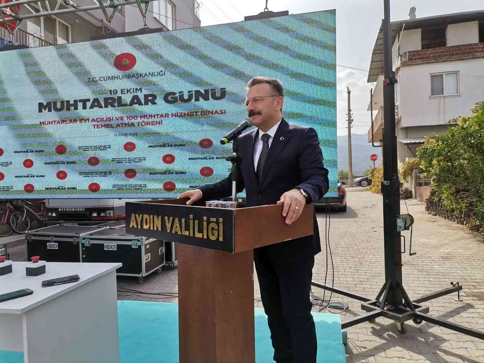 Karpuzlu Yenimahalle Muhtarlık Hizmet Binası’nın temel atma töreni yapıldı
