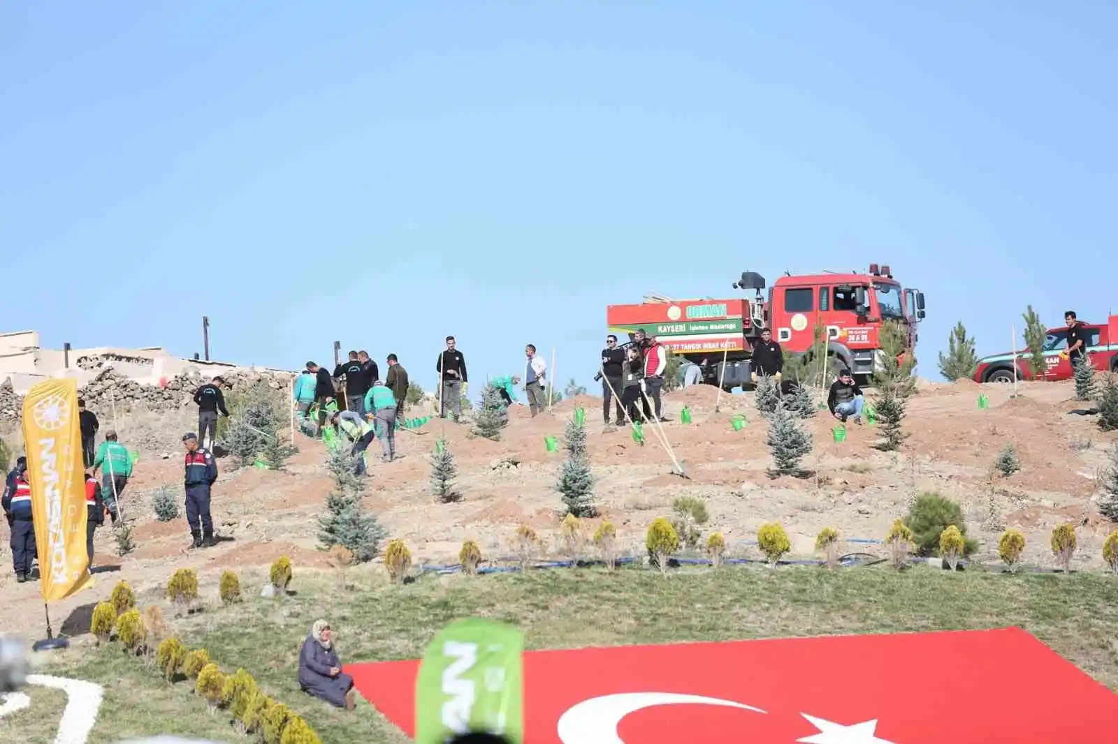 Kayseri’nin denizi ağaçlandırılıyor