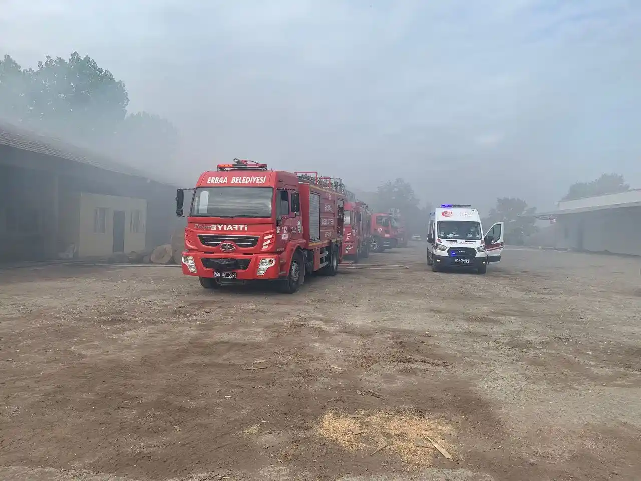 Kereste fabrikasında yangın