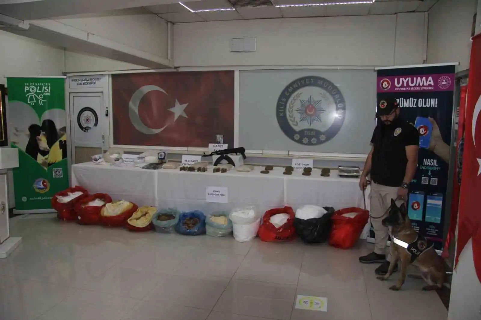 Kilis’te uyuşturucu operasyonu