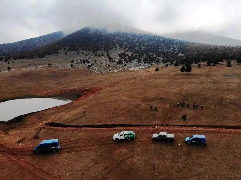 Kütahya'da kaçak avcılara yönelik dronla denetim