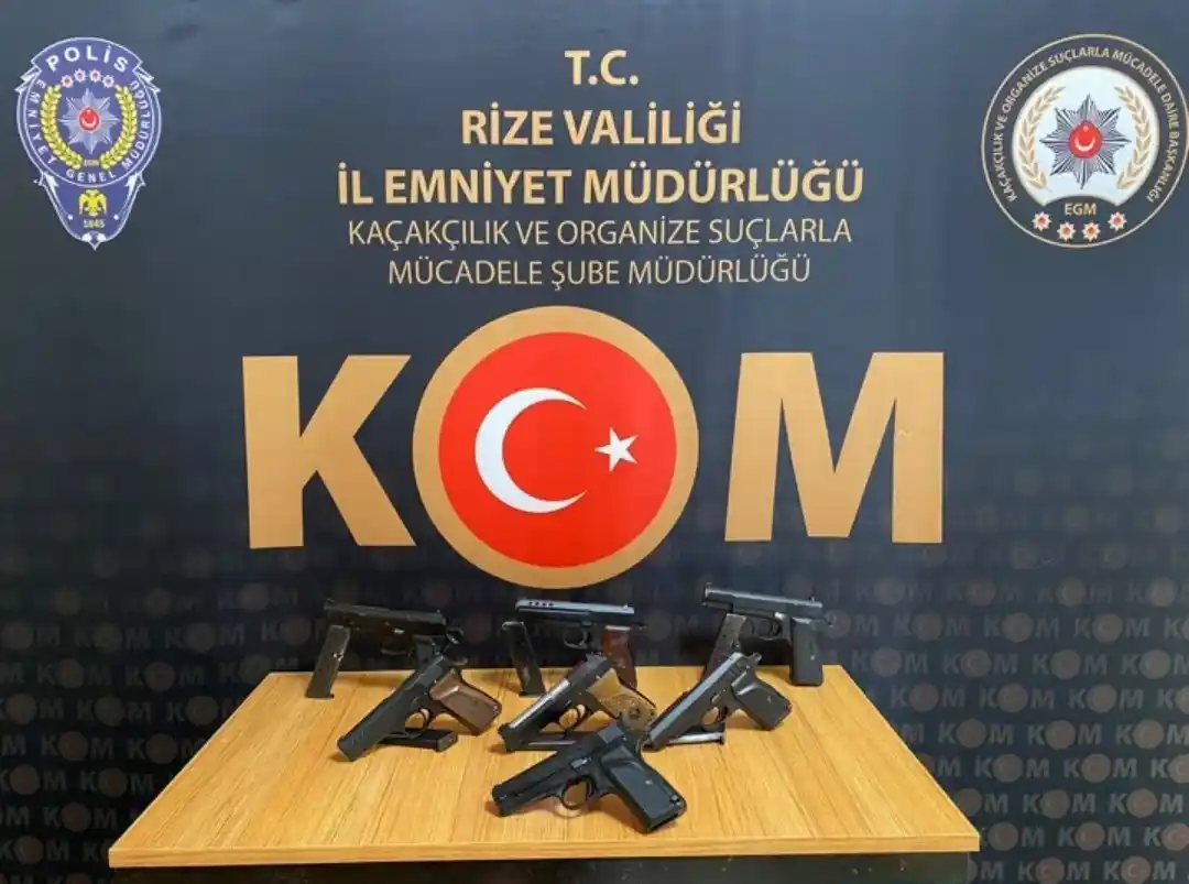 Rize'de silah kaçakçılığı operasyonu