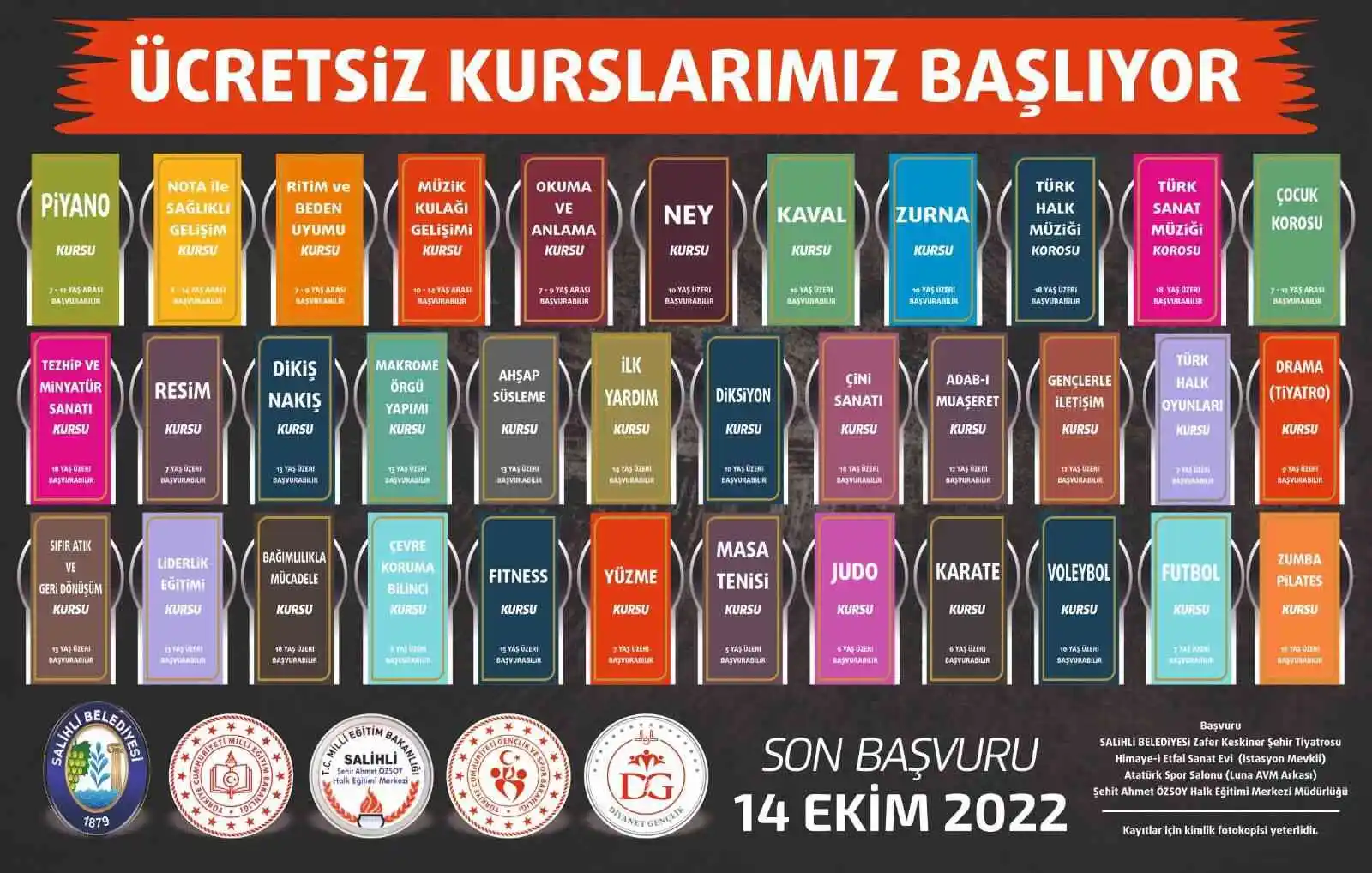 Salihli’de 35 branşta kurs düzenleniyor

