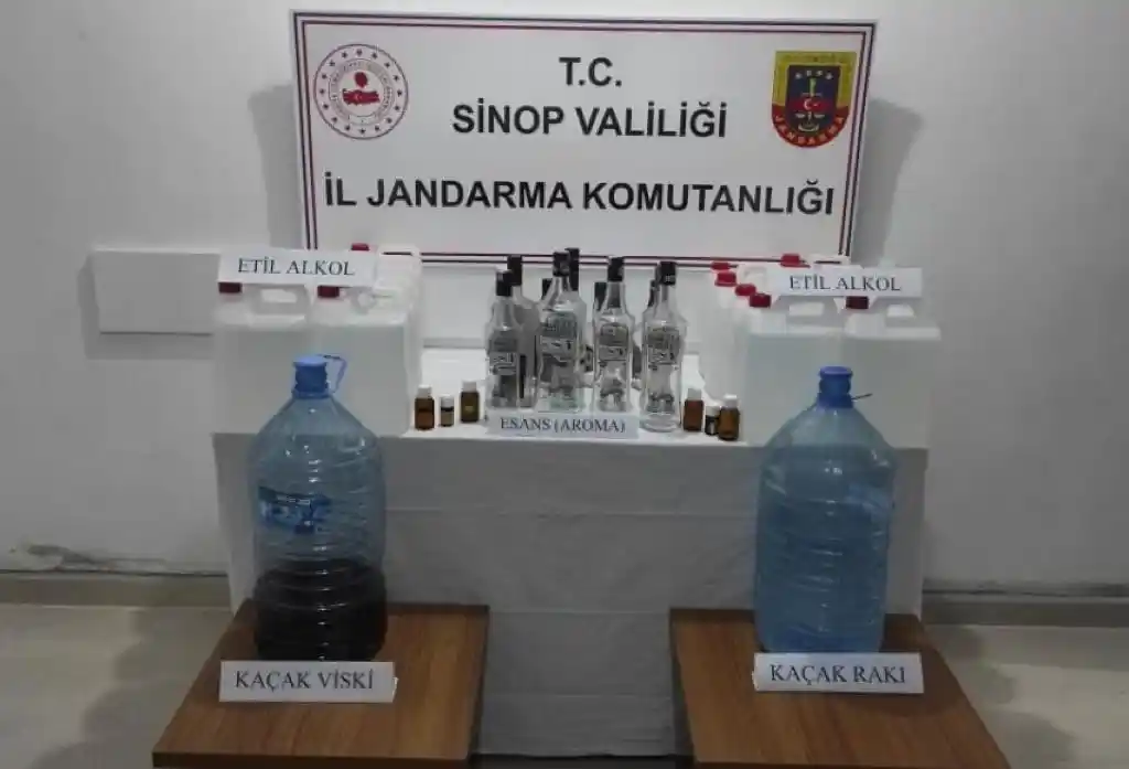 Sinop'ta kaçak alkol operasyonu
