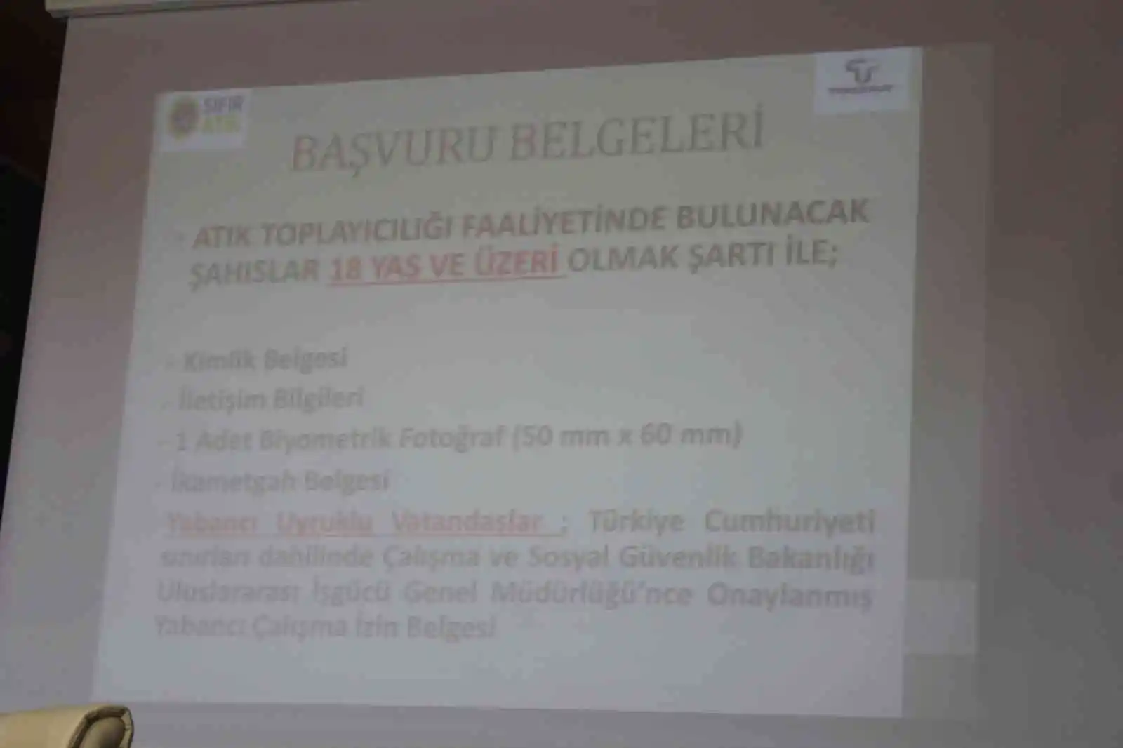 Tekkeköy’de atık toplayıcılara bilgilendirme
