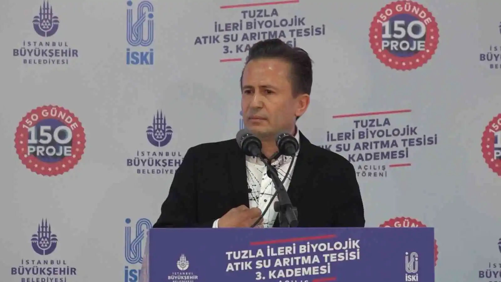 Tuzla Belediye Başkanı Şadi Yazıcı’ya İSKİ atık su arıtma tesisi açılışında saldırı