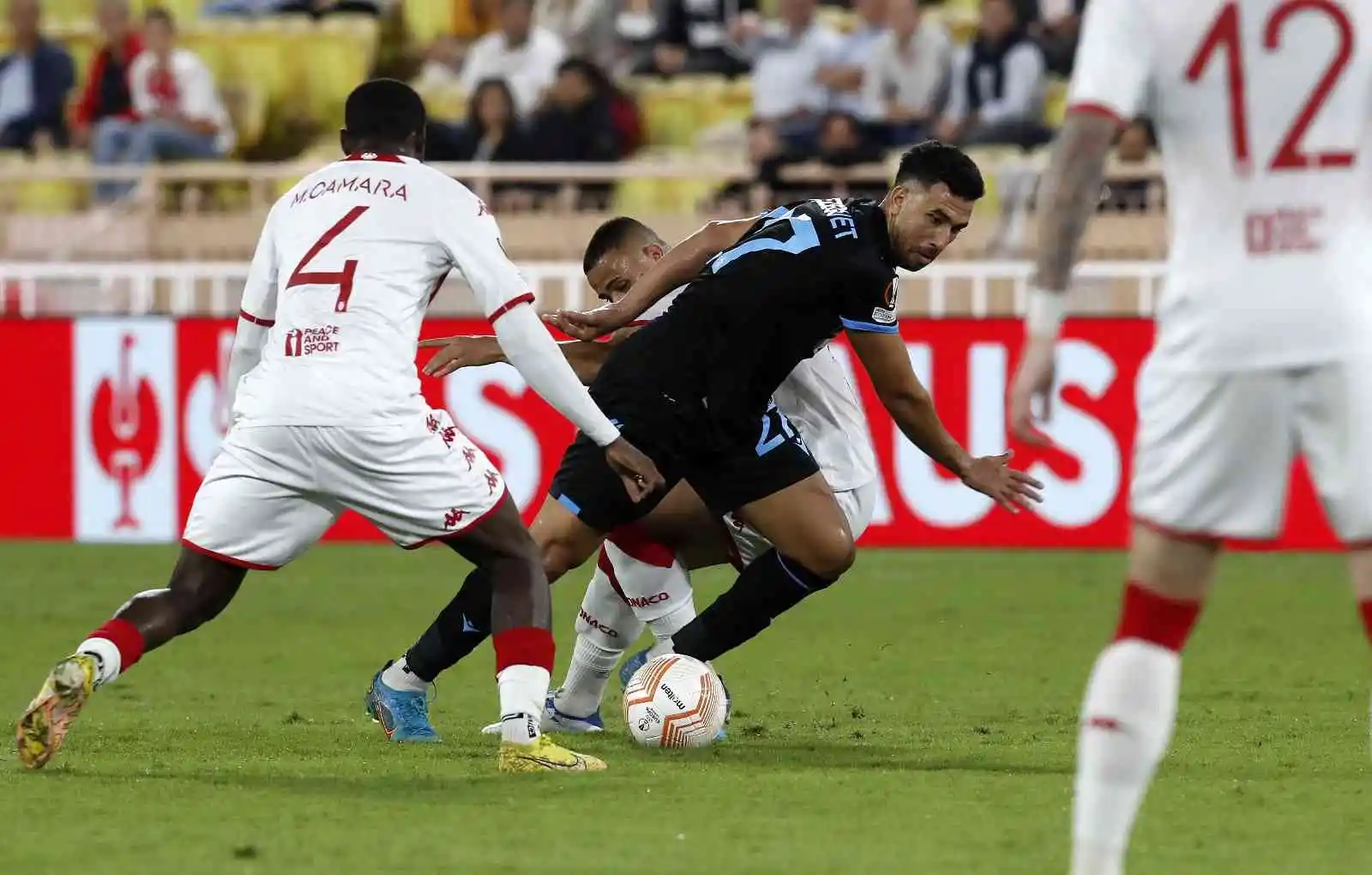 UEFA Avrupa Ligi: Monaco: 2 - Trabzonspor: 0 (İlk yarı)