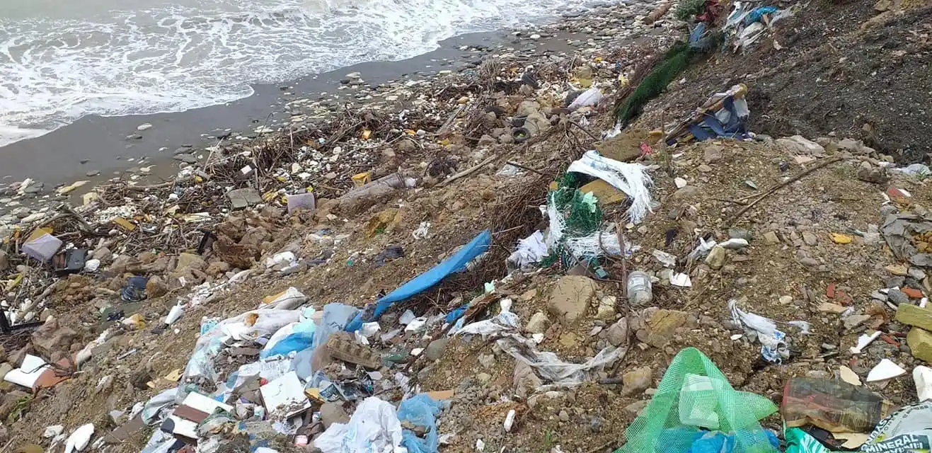 Alaplı sahili adeta çöplüğe döndü