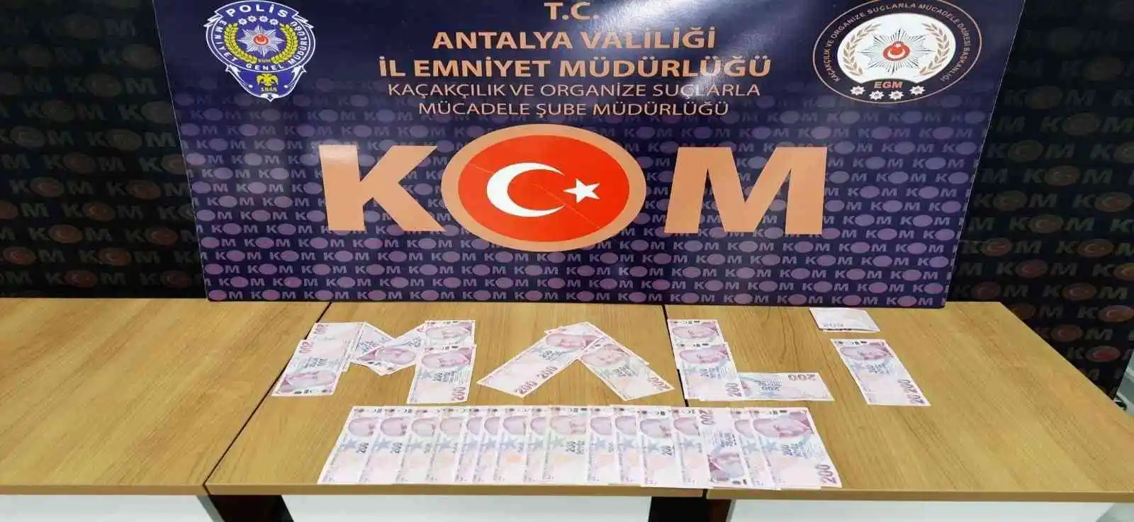 Antalya'da piyasaya sahte para süren 1 şüpheli tutuklandı
