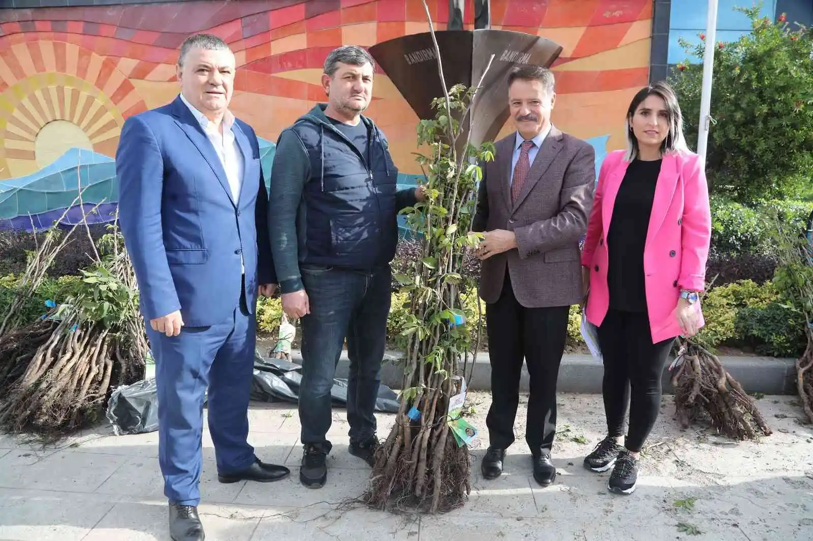 Atakum’da üreticiye ceviz fidanı desteği