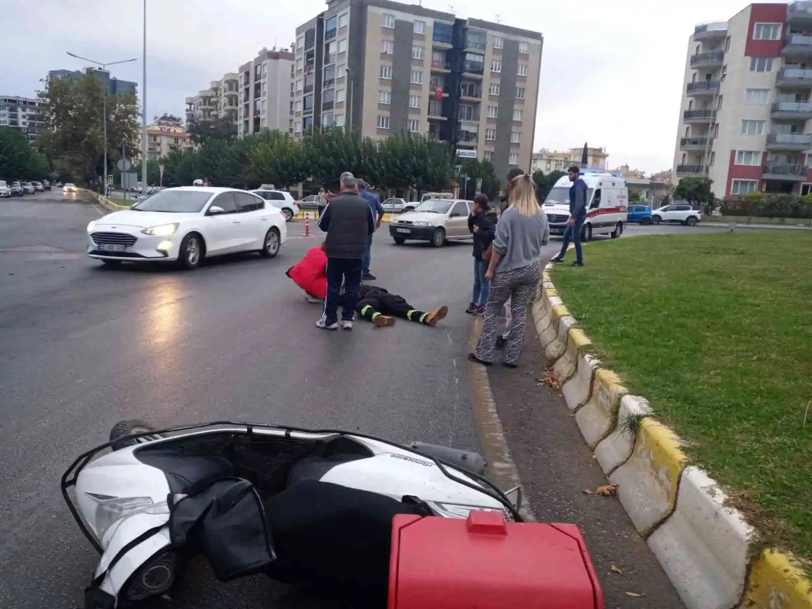 Aydın’da yağışlı hava kaza getirdi: 1 yaralı