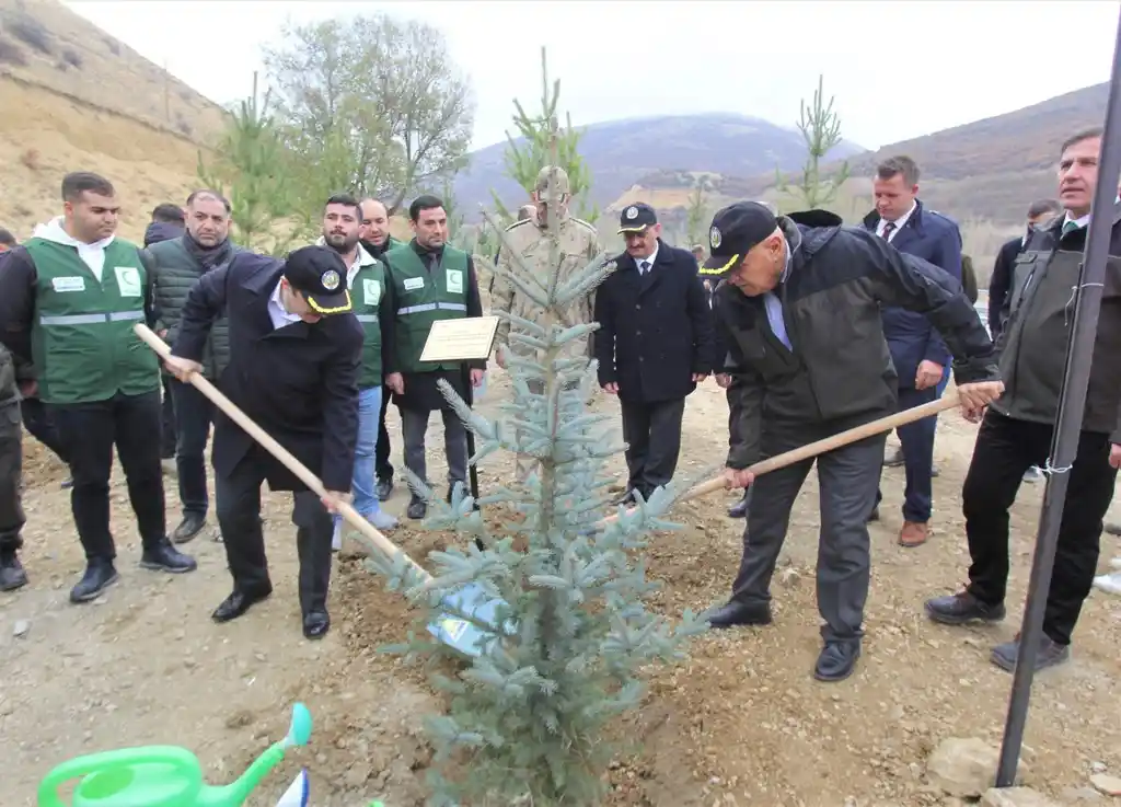 Bayburt'ta 105 bin adet fidan toprakla buluşturuldu