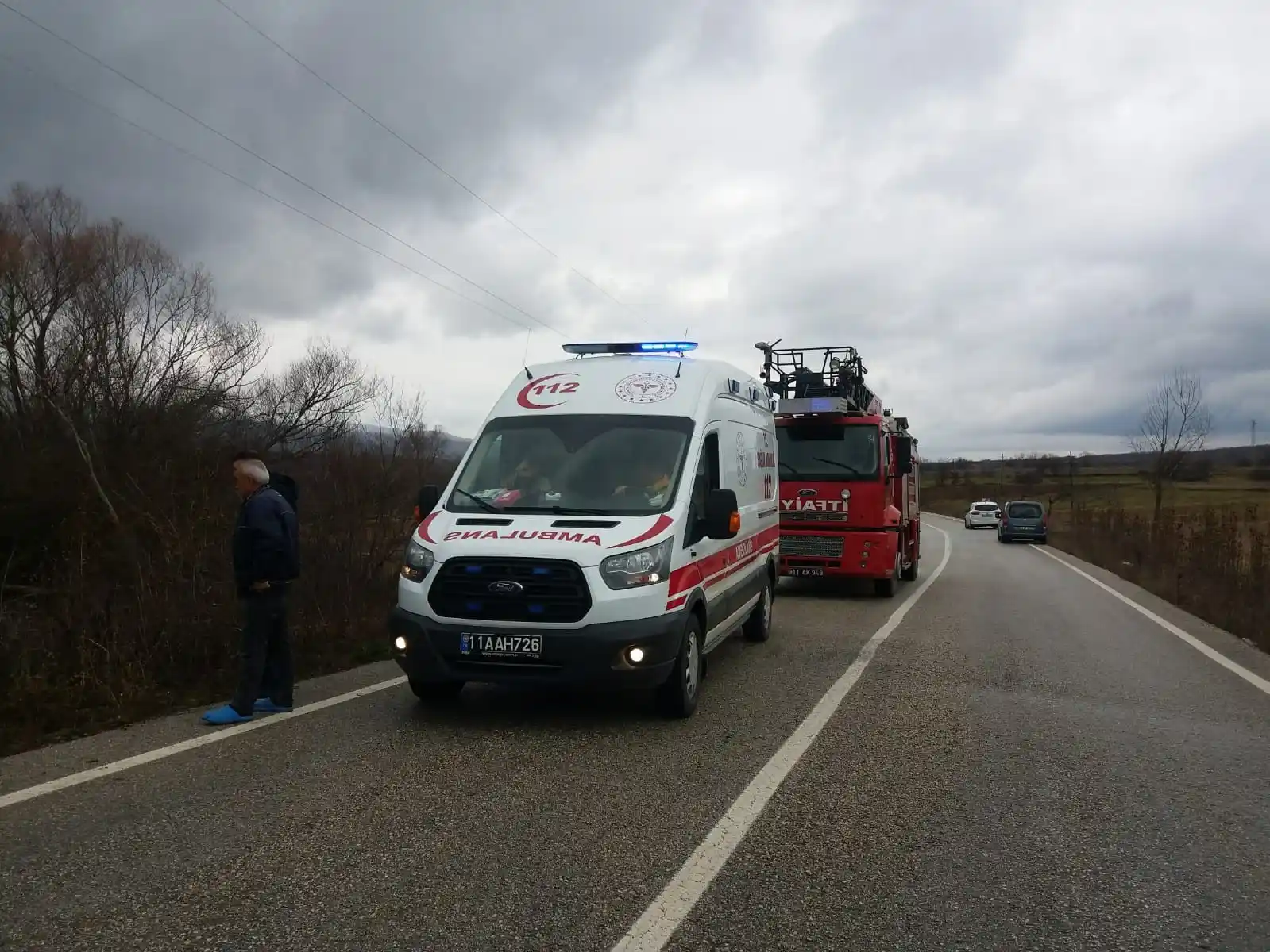 Bilecik’te şarampole devrilen aracın sürücüsü yaralandı
