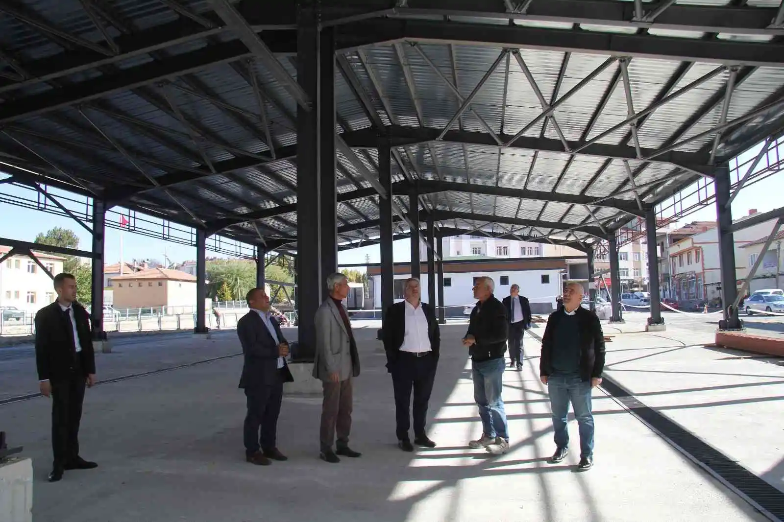 Bünyan'da mini terminal ve kapalı pazar yerinde inceleme