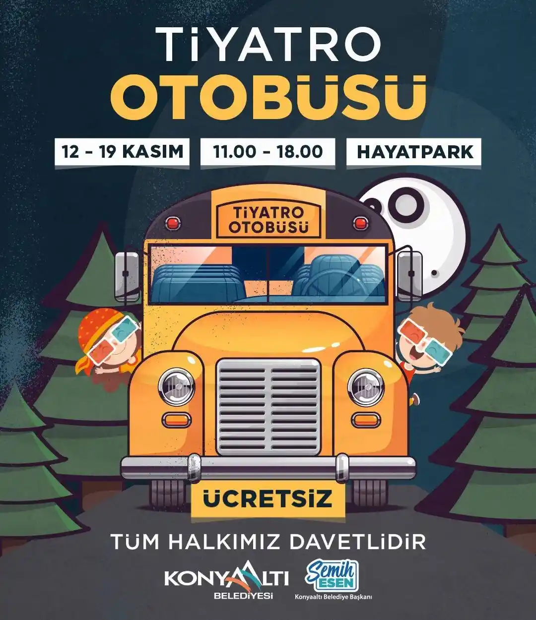 Çocuklara özel tiyatro otobüsü