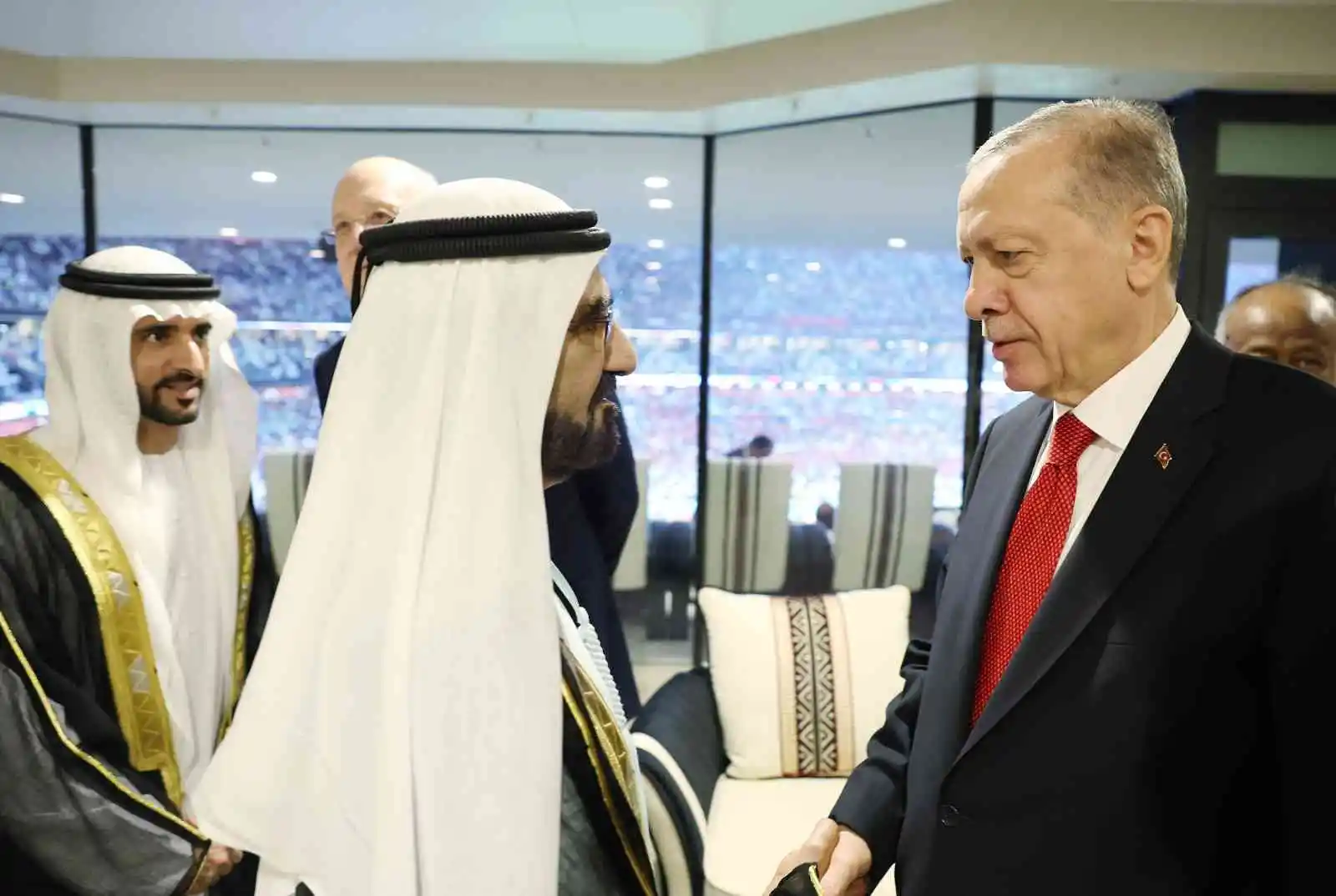 Cumhurbaşkanı Erdoğan, Katar Emiri Al Sani tarafından verilen resepsiyona katıldı
