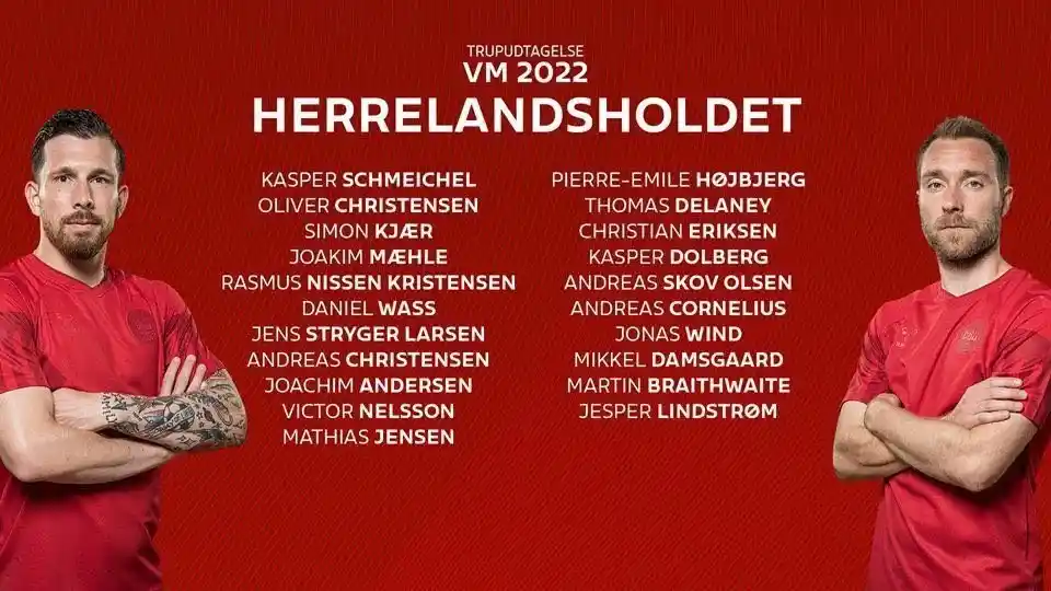 Danimarka'nın 2022 Dünya Kupası kadrosu açıklandı