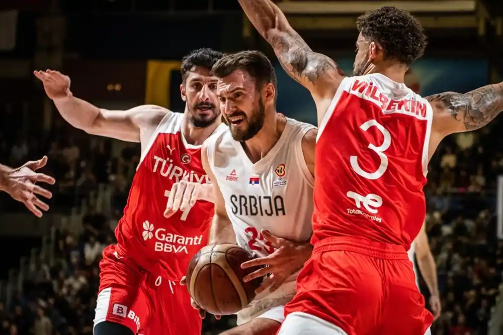 FIBA 2023 Dünya Kupası Avrupa Elemeleri: Sırbistan: 77 - Türkiye: 76