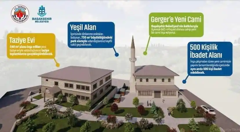 Gerger’de yapılacak cami ve taziye evinin temeli atıldı