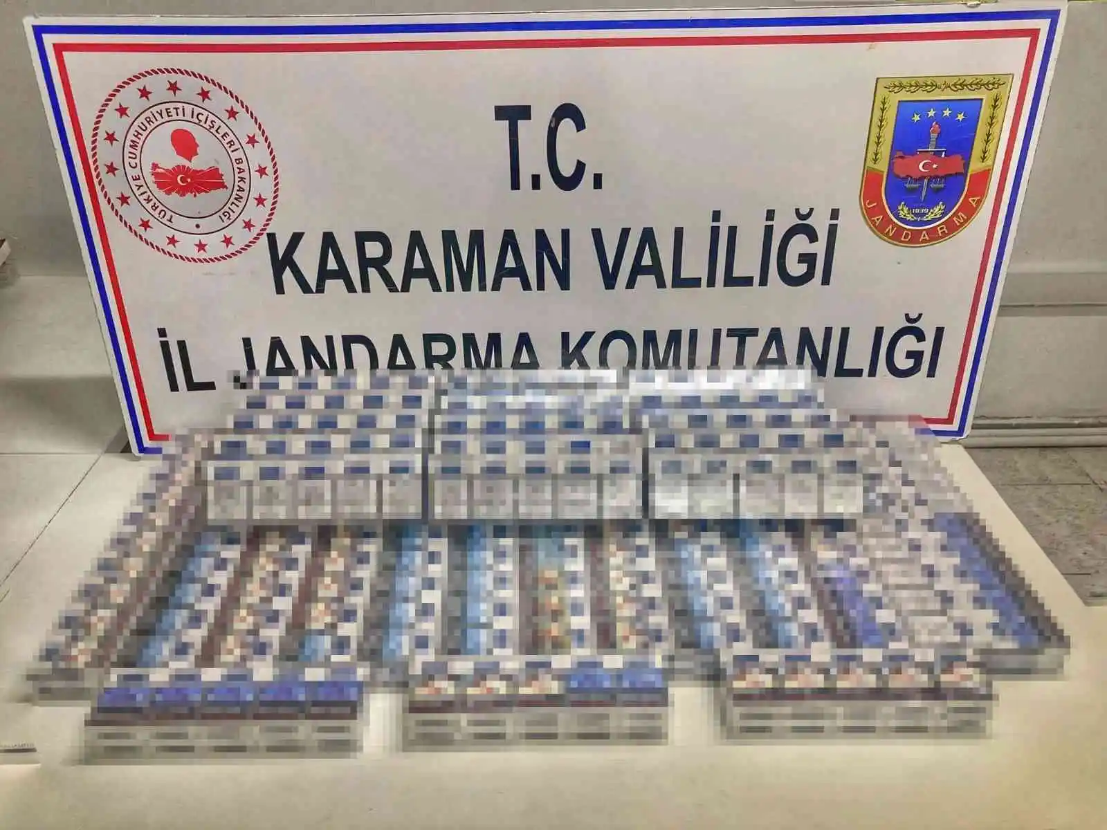 Karaman'da 440 paket kaçak sigara ele geçirildi