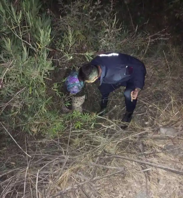 Kayıp kadın, ayağı çalılara sıkışmış şekilde bulundu