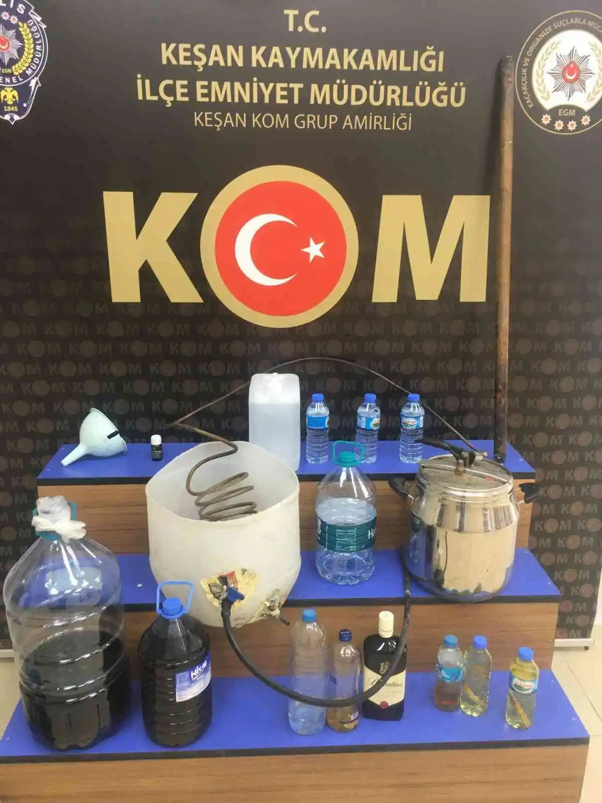 Keşan'da sahte içki operasyonu
