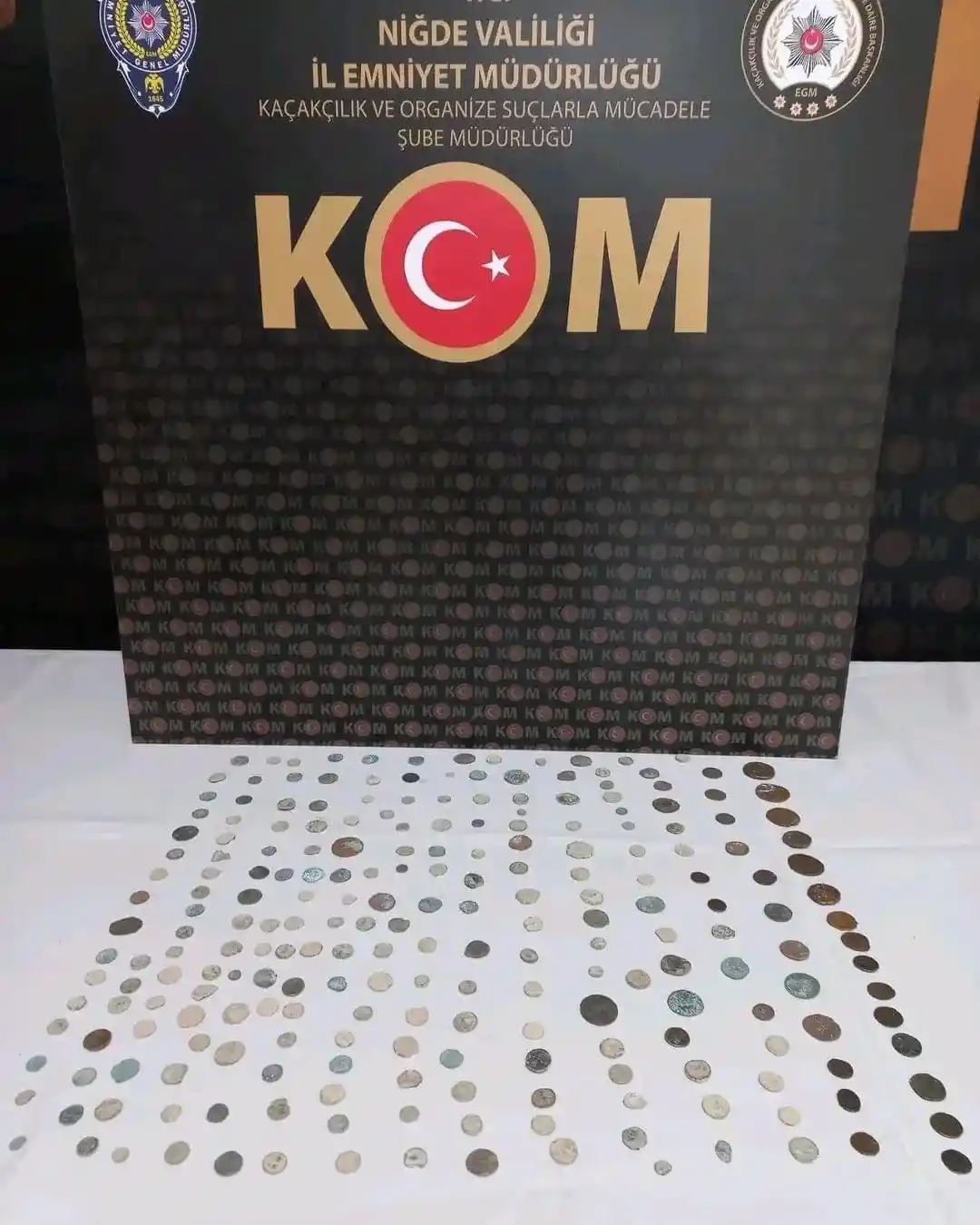 Pazar çantasında 231 adet sikke ele geçirildi