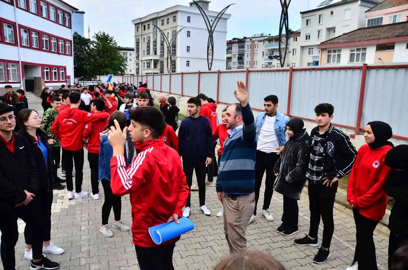 Samsun’da okulda deprem tatbikatı