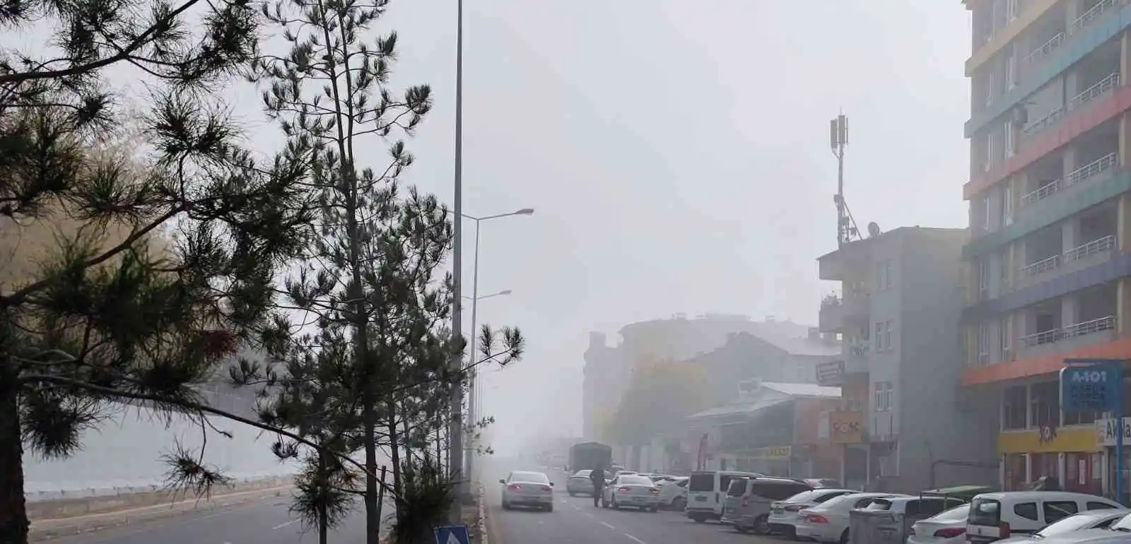 Silvan’da yoğun sis etkisi
